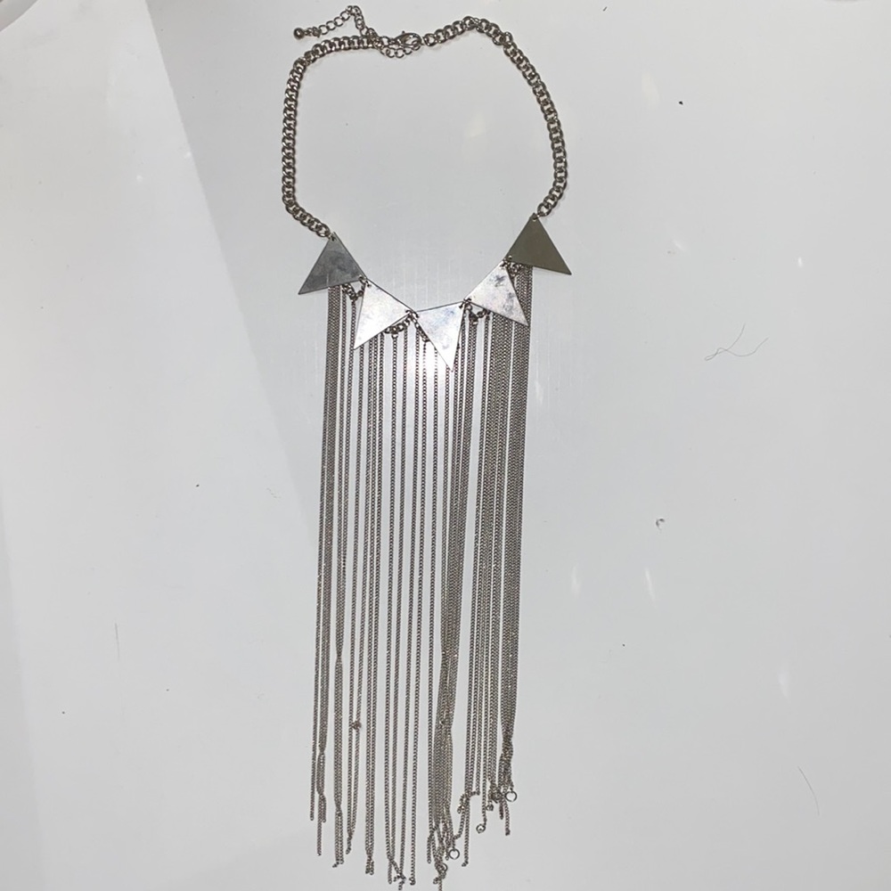 H&M Silver Fringe Necklace